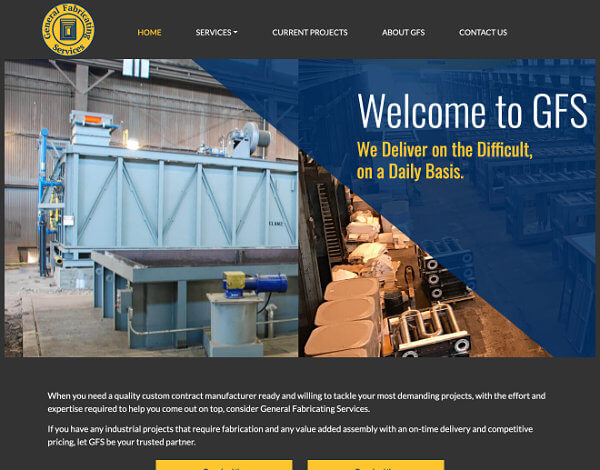 Website Design and Development: General Fabricating Services