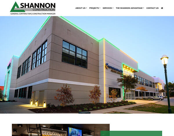 Web Design Services: Shannon Construction
