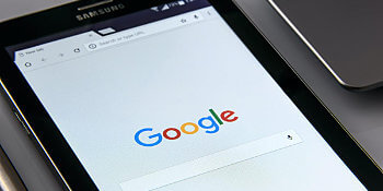 Google ads website on tablet