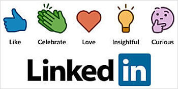 Social Media LinkedIn logo with icons