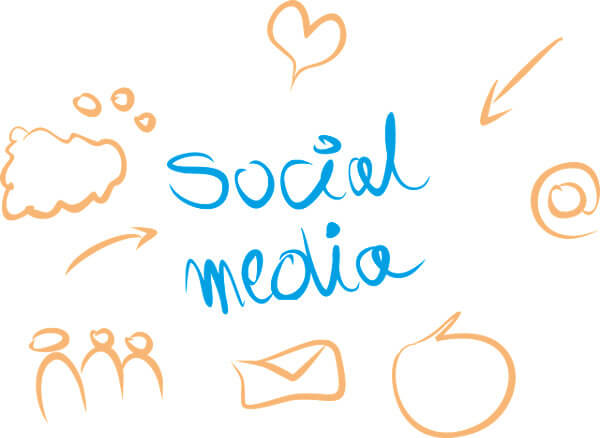 Social media marketing for small businesses whiteboard writing