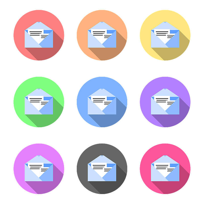 Email Marketing Campaign icons in a row